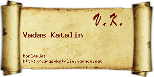 Vadas Katalin névjegykártya